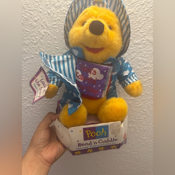 Other - Winnie The Pooh Bear Plush Rainy Day Read N Cuddle Stuffed Animal